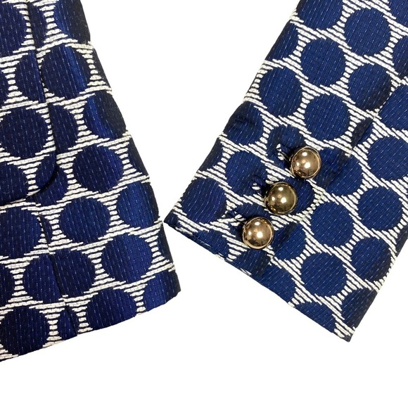 KATE Spade Jacquard Millie Polka Dots Blazer Jacket in Blue White NJMU3068 - Picture 7 of 11